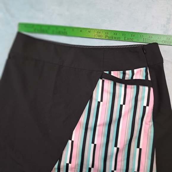 Annika Cutter & Buck size 12 black and multi color stripe tennis/golf skort - Picture 9 of 14